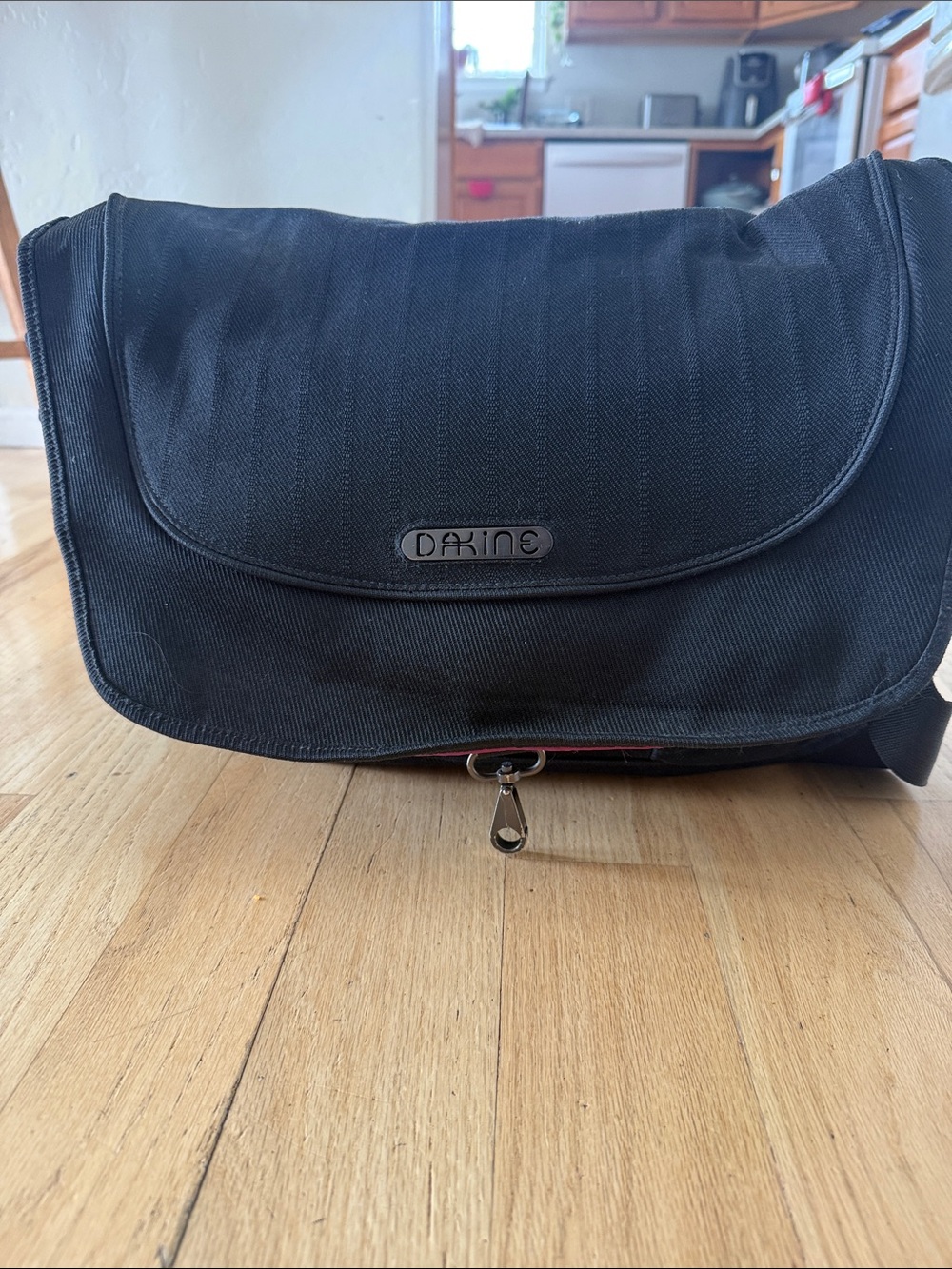 Dakine Black Messenger Bag with Front Flap